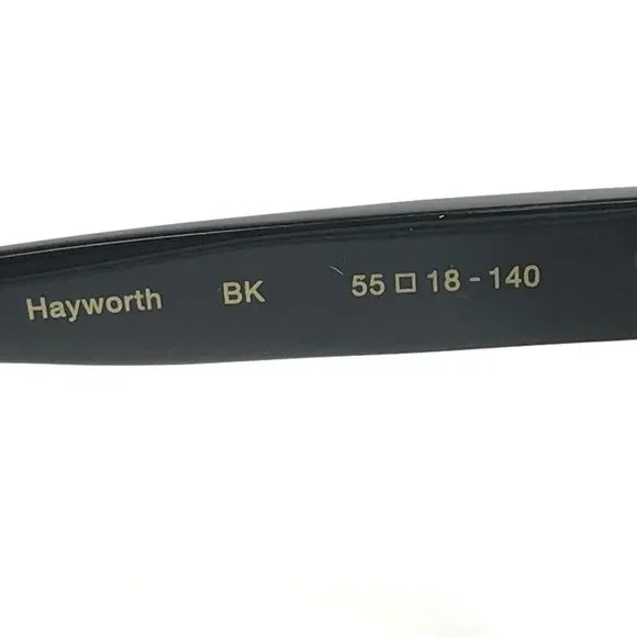 Zac Posen Sunglasses Hayworth BK Polished Black Square Frames with Gray Lenses - Picture 9 of 11